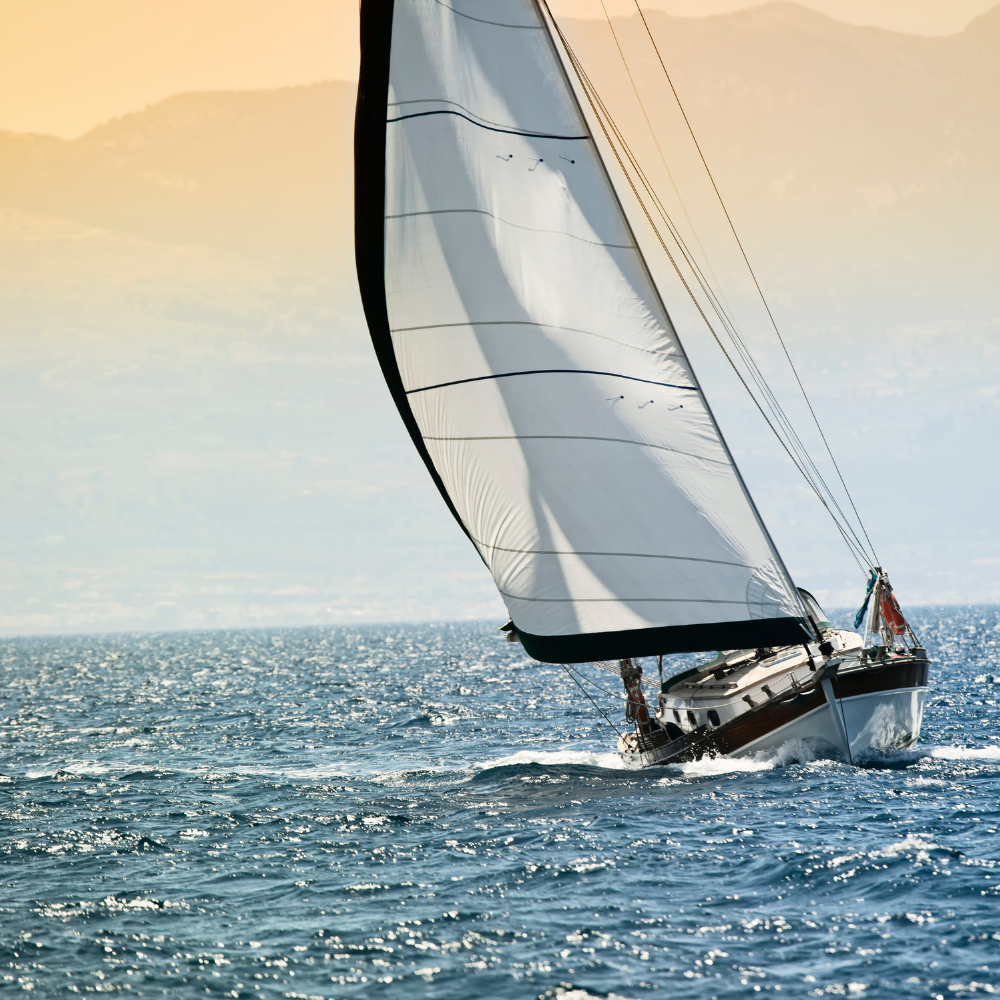 Sailing boat underway at sea