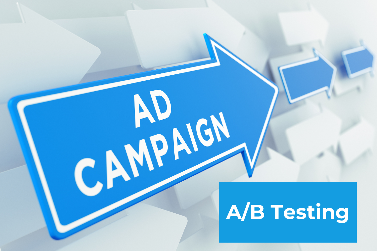 ad campaign AB testing graphic