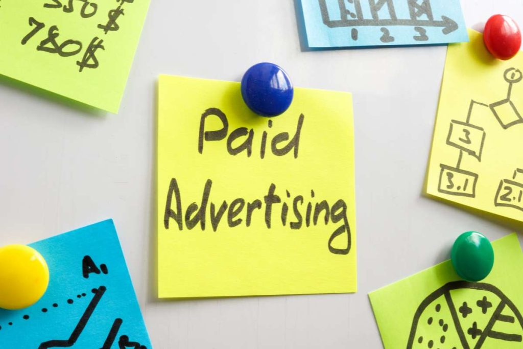 paid advertising | memo papers on the board