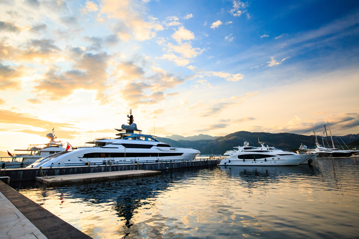 superyacht with nice sky as background