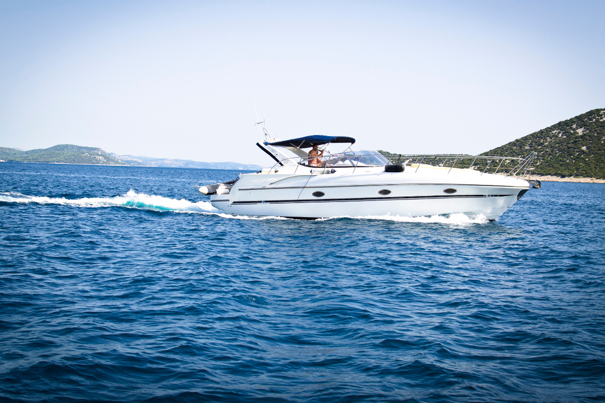 yacht on the wide sea