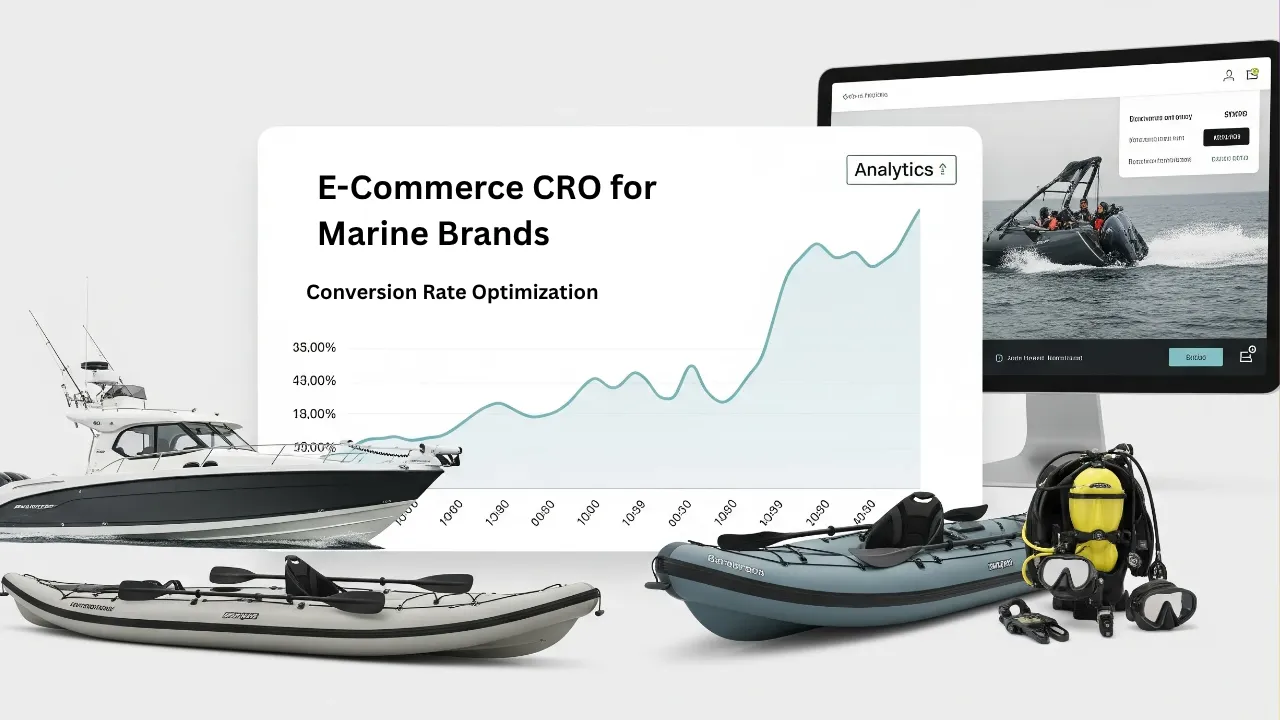 Image Graphic used for Marine Ecommerce CRO blog