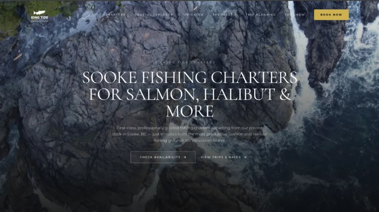 King Tide Fishing Charters Website
